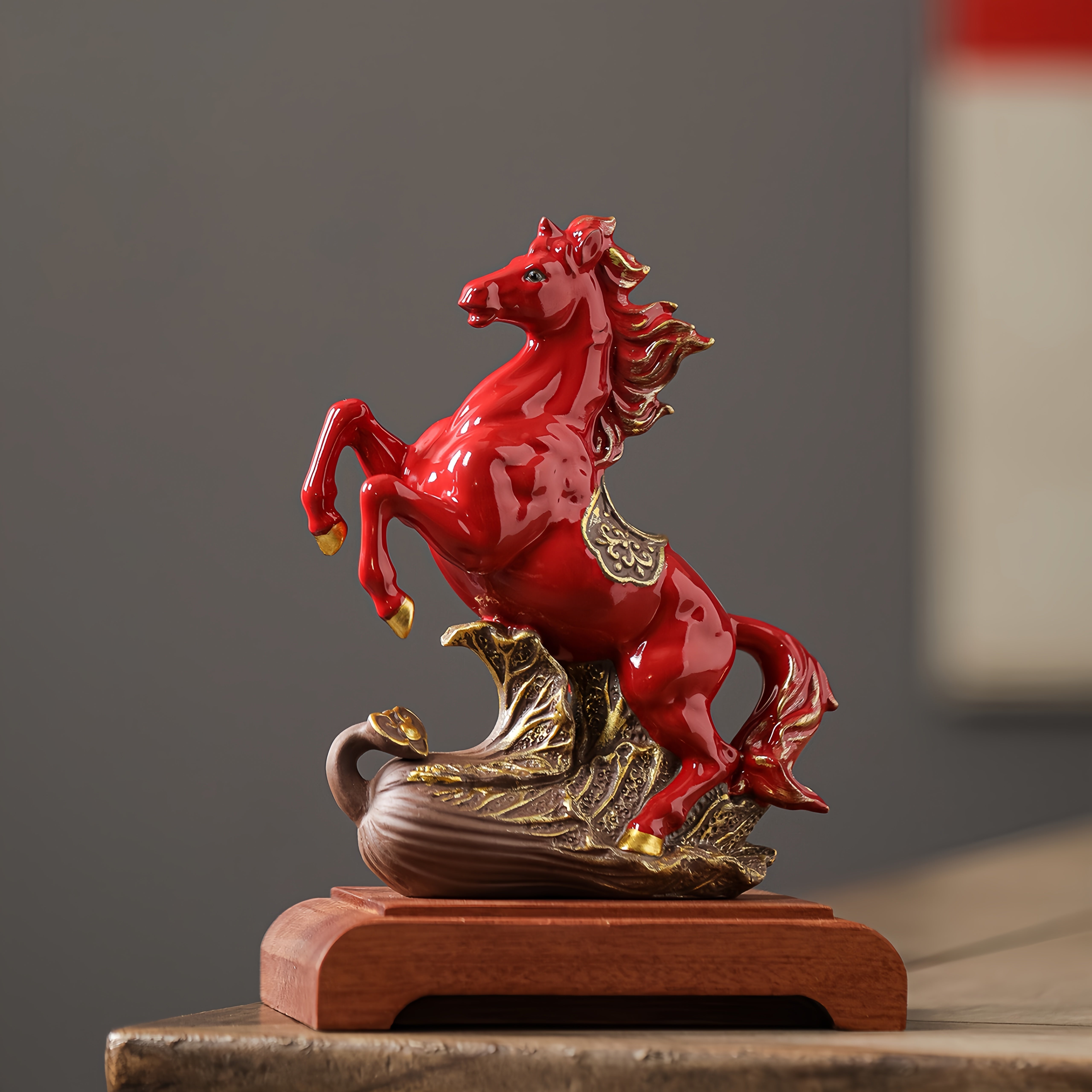 "Instant Success" Ceramic Horse Statue (Ma Dao Cheng Gong)