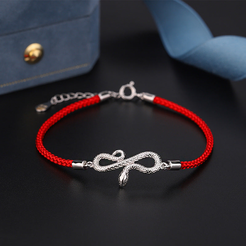 Braccialetto di corde rosso serpente guardiano