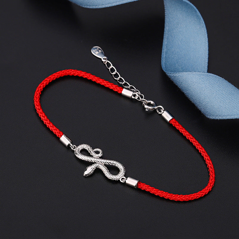 Braccialetto di corde rosso serpente guardiano