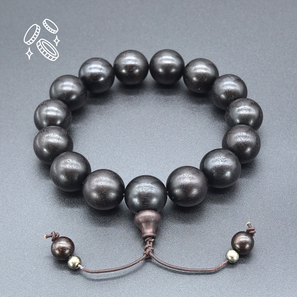 Ricchezza di braccialetti in palissandri