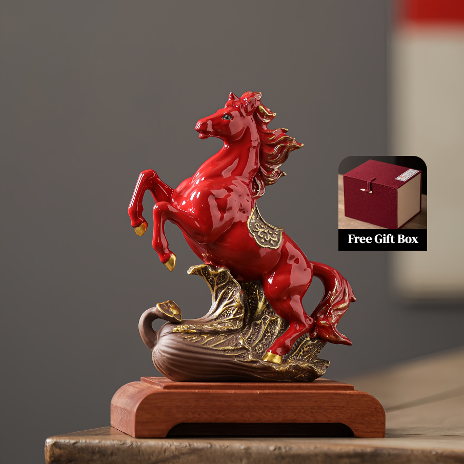 "Instant Success" Ceramic Horse Statue (Ma Dao Cheng Gong)