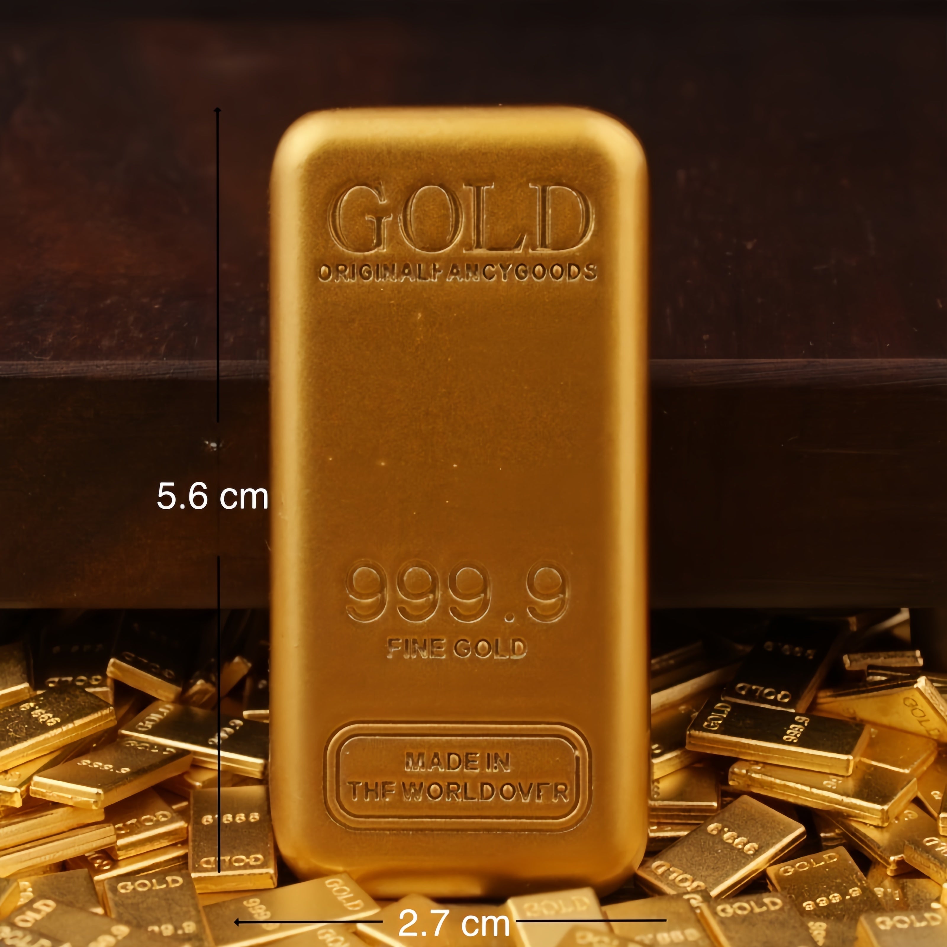 Mini "999" Gold Bar Replica Ornament