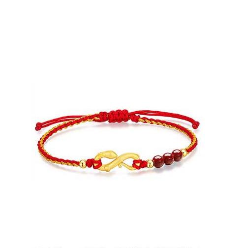 Bracciale a stringa rossa a serpente armonia gemella