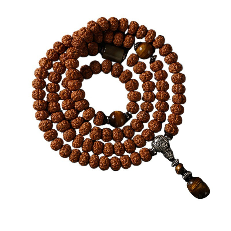 Pulseira de Rudraksha rara premium da Indonésia com 108 contas