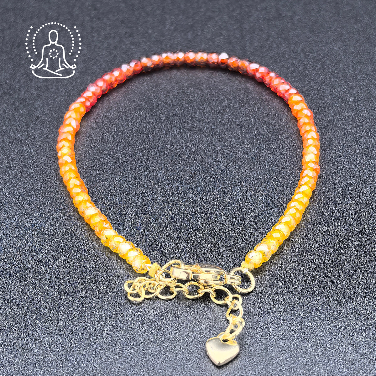 Pulsera de granate de gradiente - Potencia y sabiduría