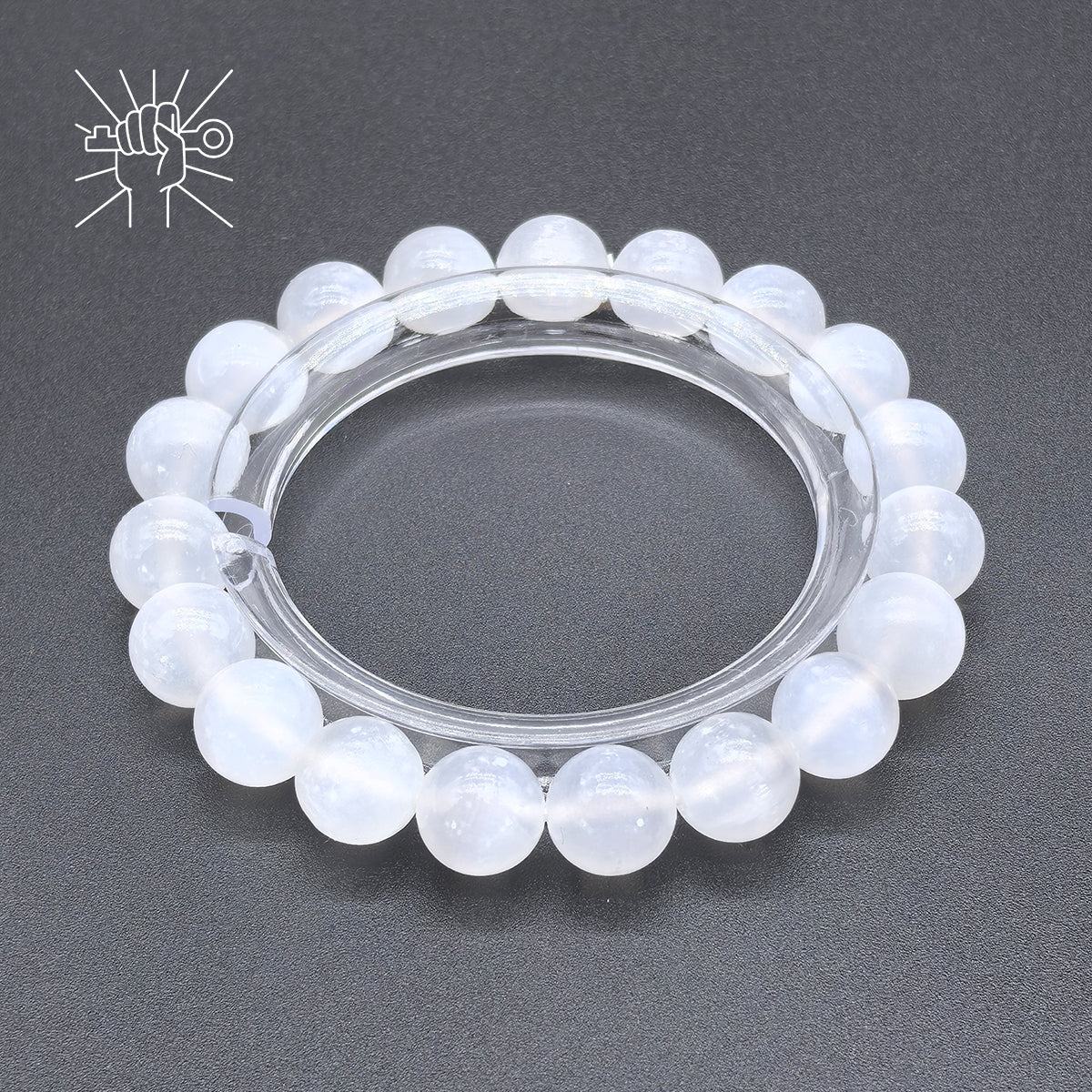 Metal Element - White Gypsum Stone Bracelet - Wise Thoughts