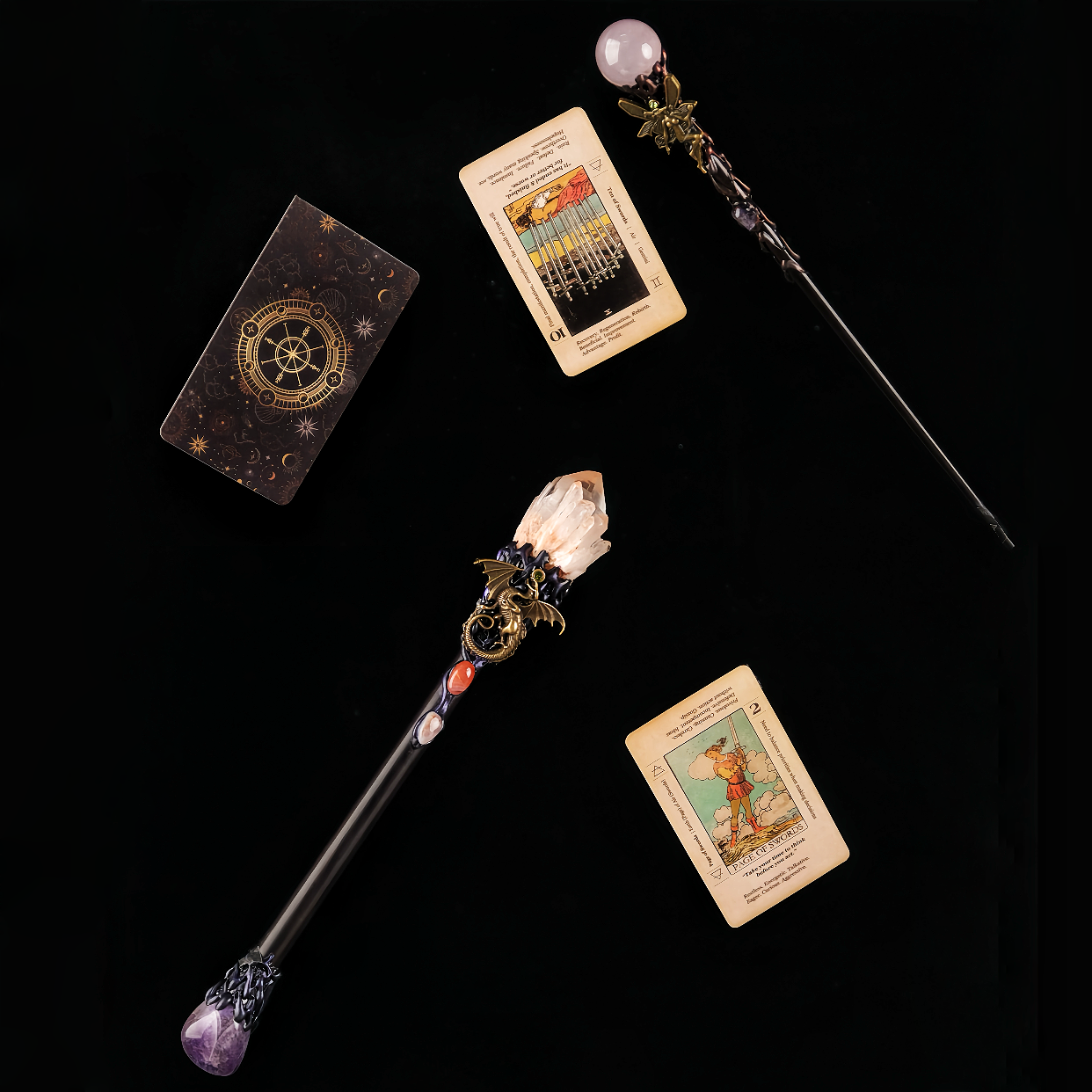 Enchanted Dual Crystal Wand Set