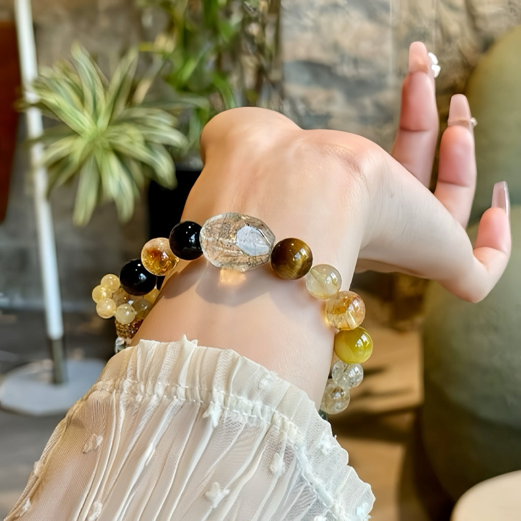 Chakra Cascade Multi Crystal Bracelet