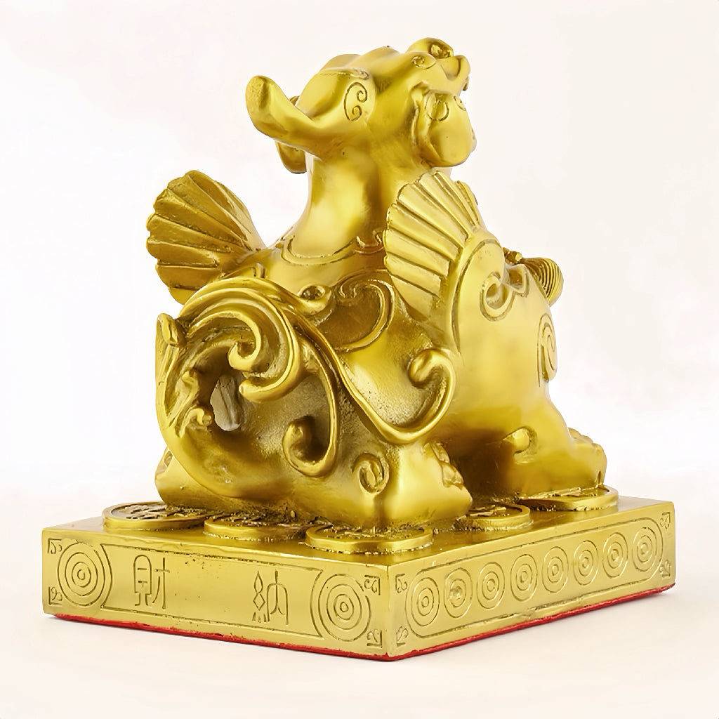 Auspicious Guardian Brass Feng Shui Pixiu Figurine