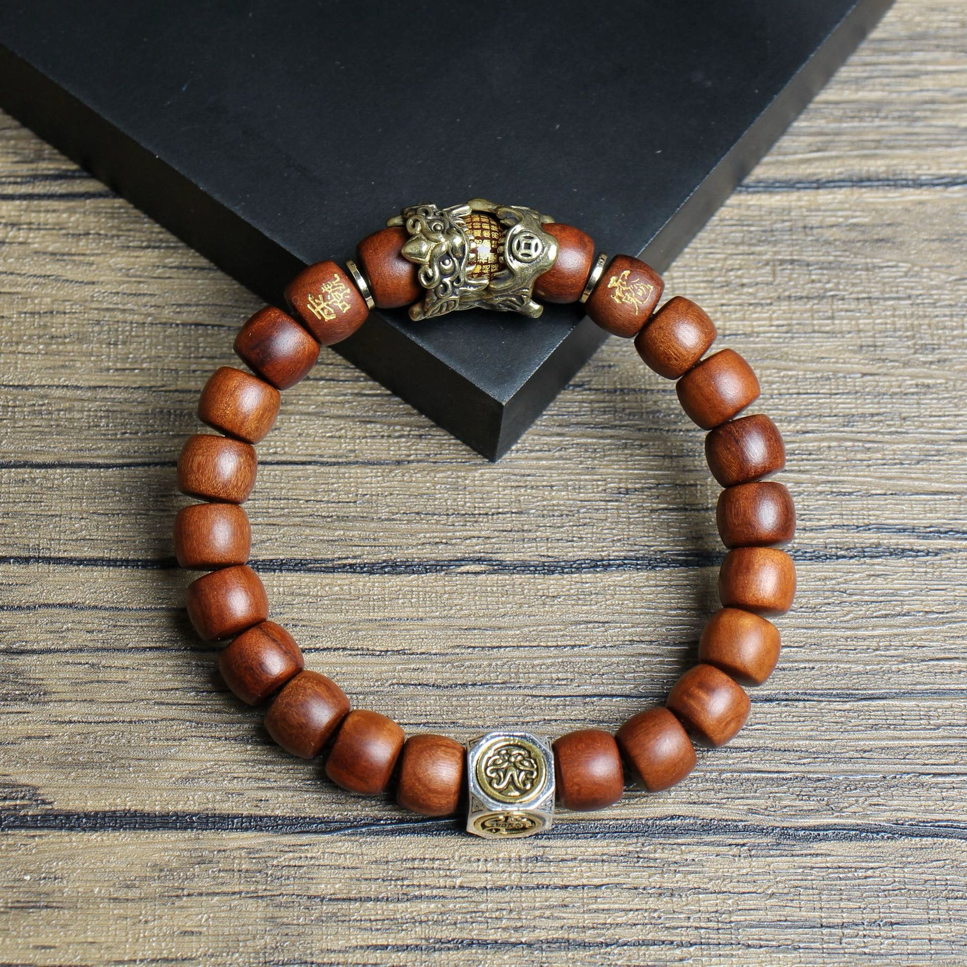 Heaven's Wrath Talisman Jujube Wood Feng Shui Pixiu Bracelet