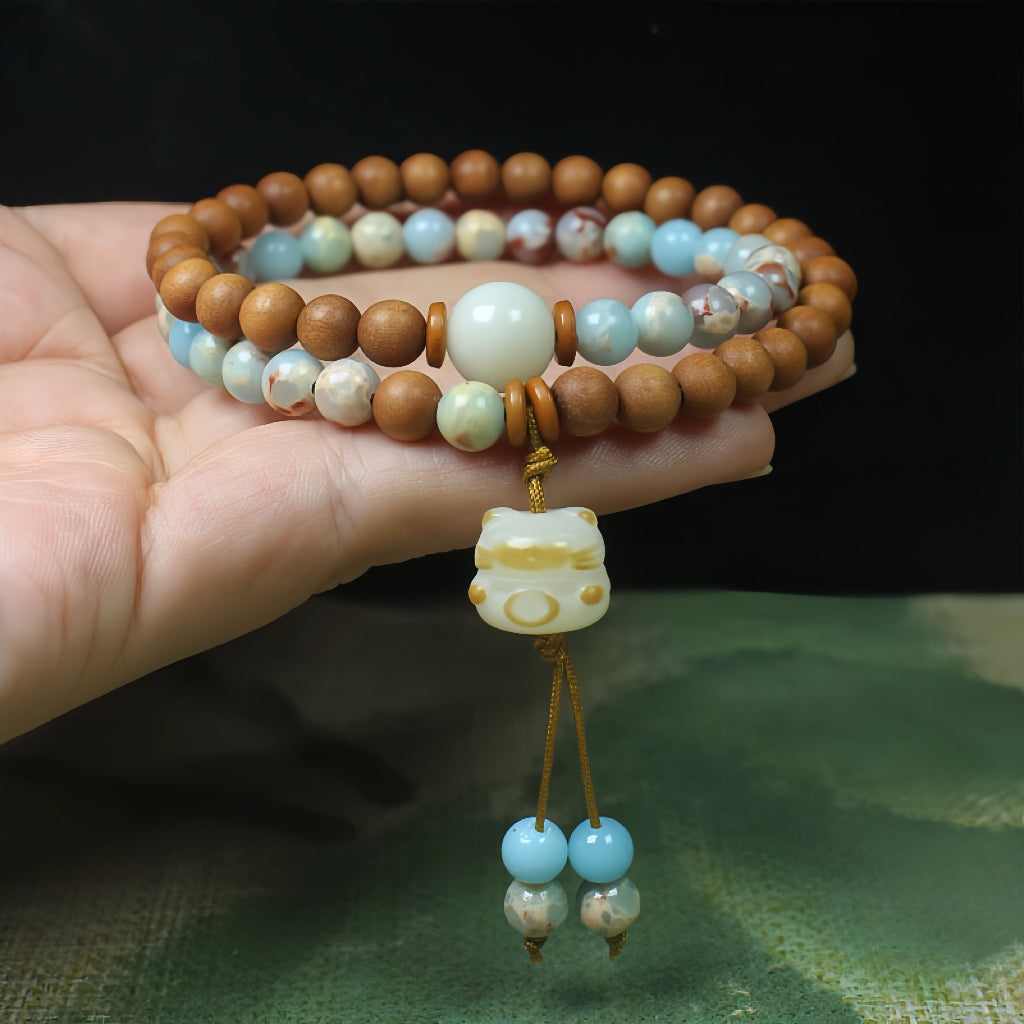 Kitty Charm Indian Babi Sandalwood Bracelet