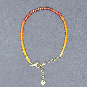 Gradient Garnet Bracelet - Power & Wisdom - Karmabless