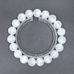 White Gypsum Stone Bracelet - Wise Thoughts - Karmabless