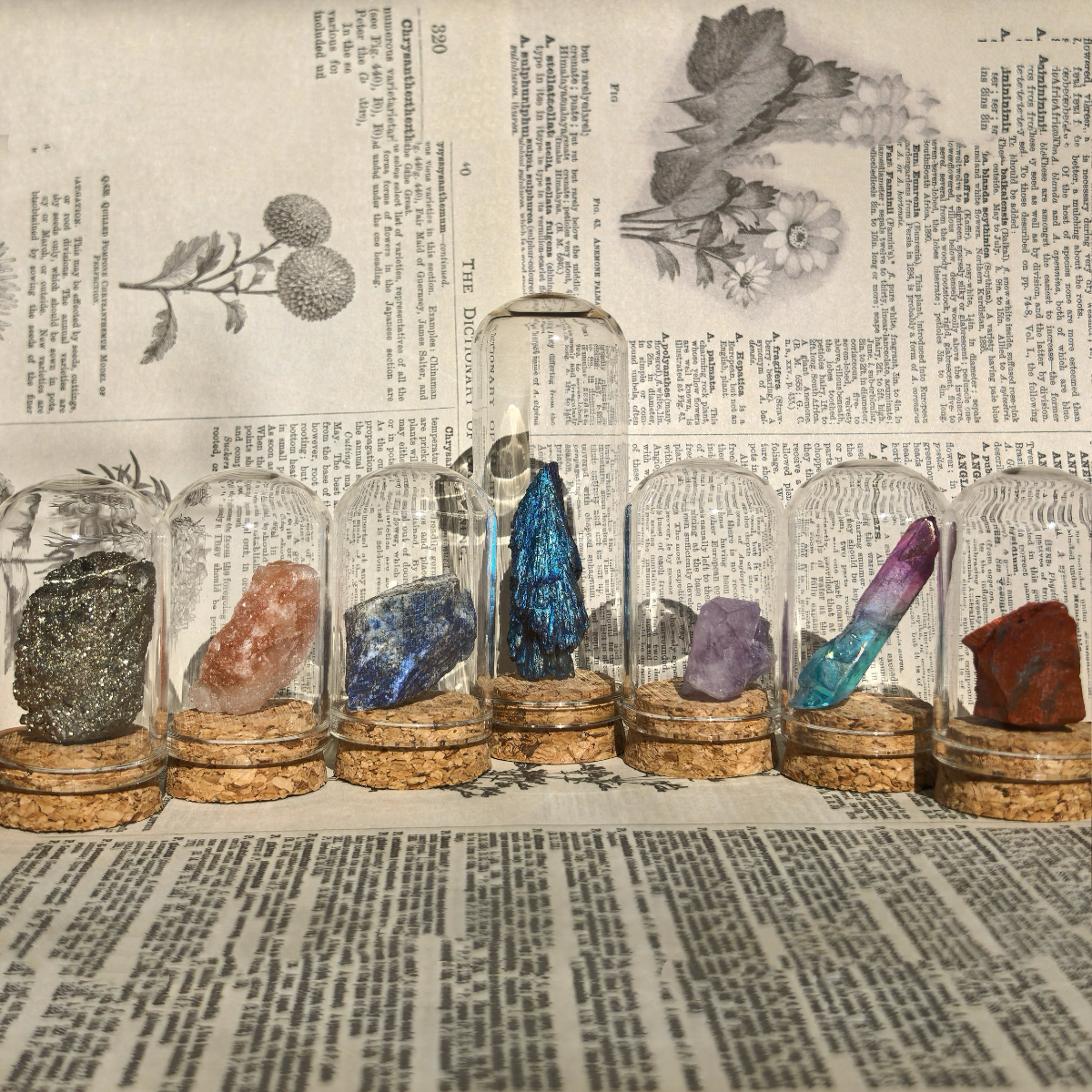 Conjunto de Colecionador de Espécimes Minerais de Cristal Natural