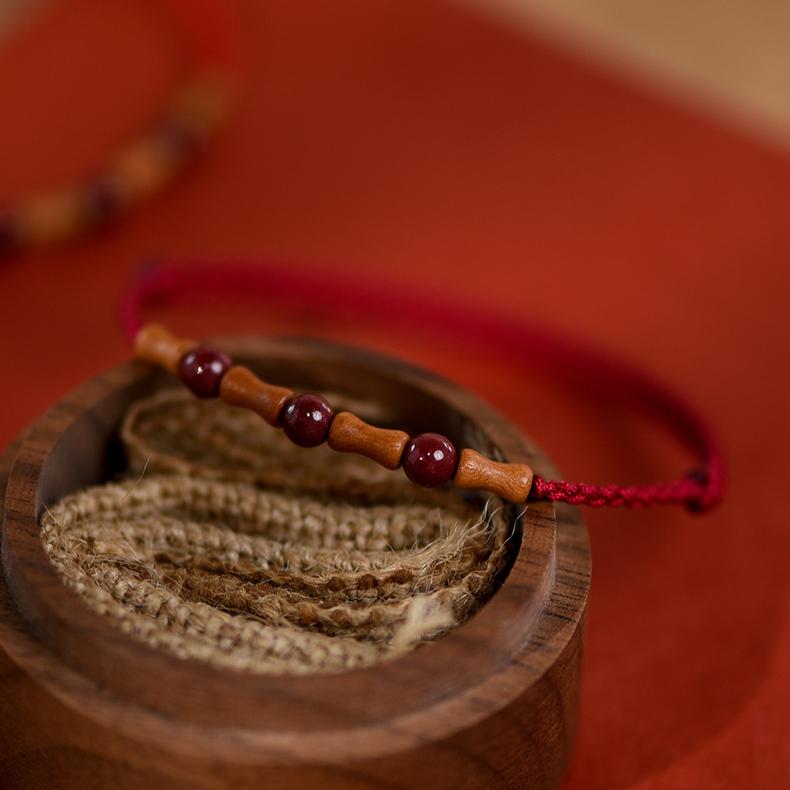 Bamboo Blessing Protection Red String Bracelet