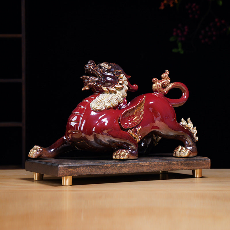 Jingdezhen Ceramic Pixiu Wealth Guardian