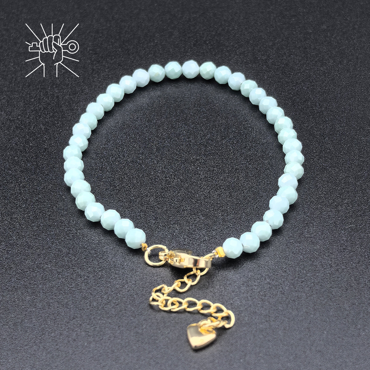 Pulsera de circón opaco de Aquamarine - Mejorar la visión