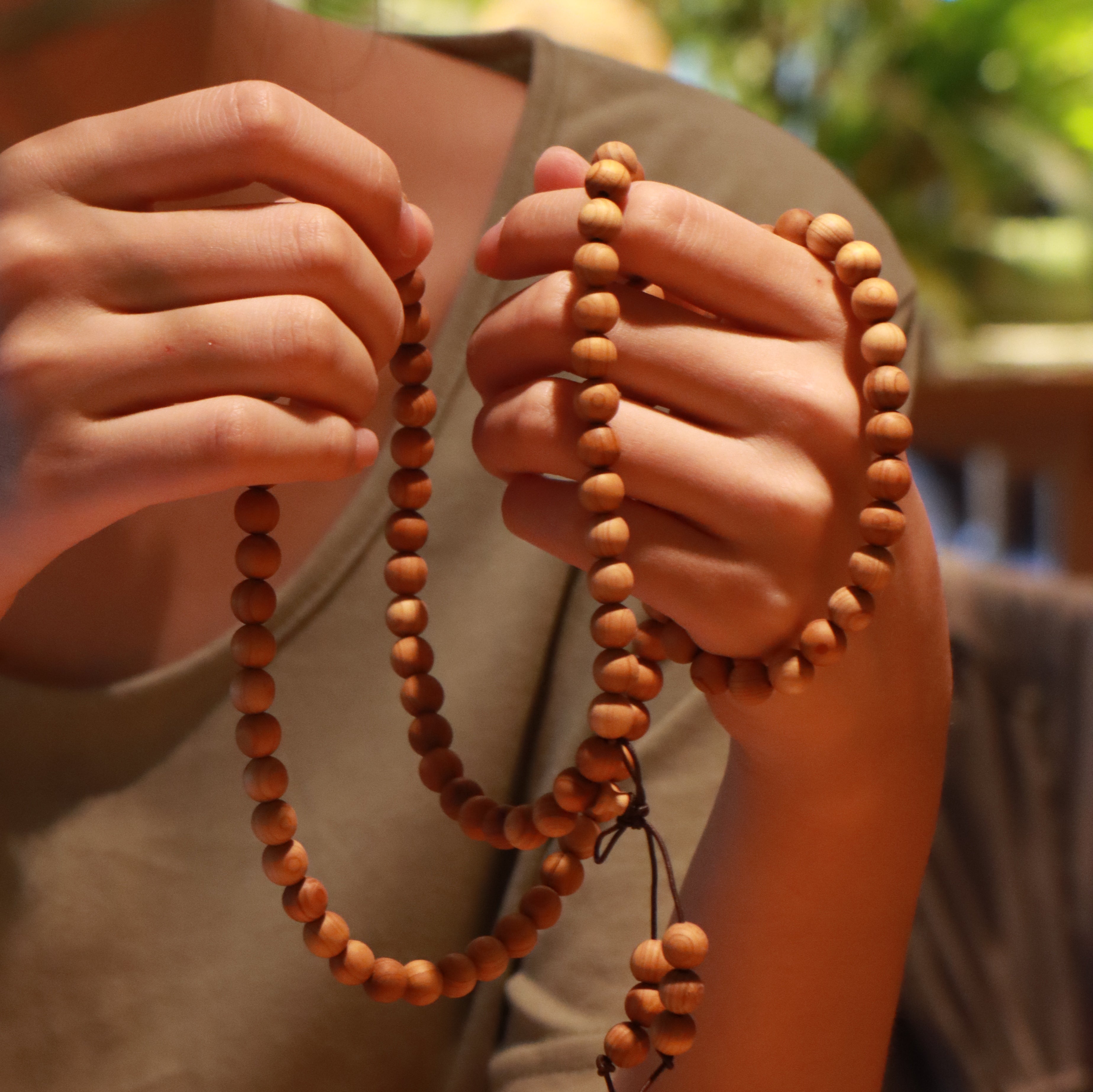 Thuja Long Prayer Beads - karmabless