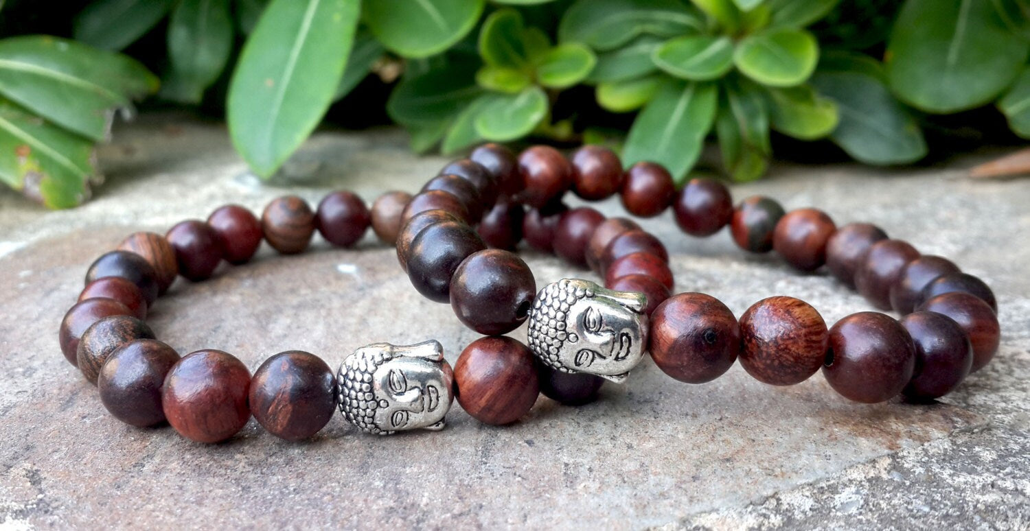 Buddha Power Gemstone Bracelet – Approx. 8mm Beads, Mixed Natural Gemstones, Unisex