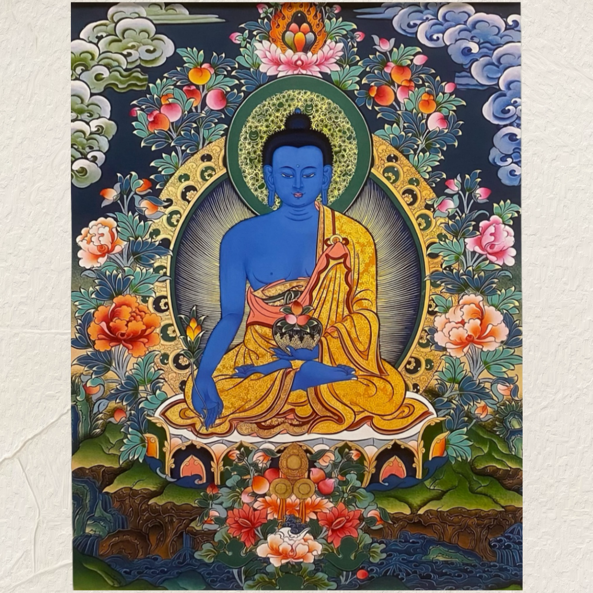 Sacred Thangka-Style Art Scroll