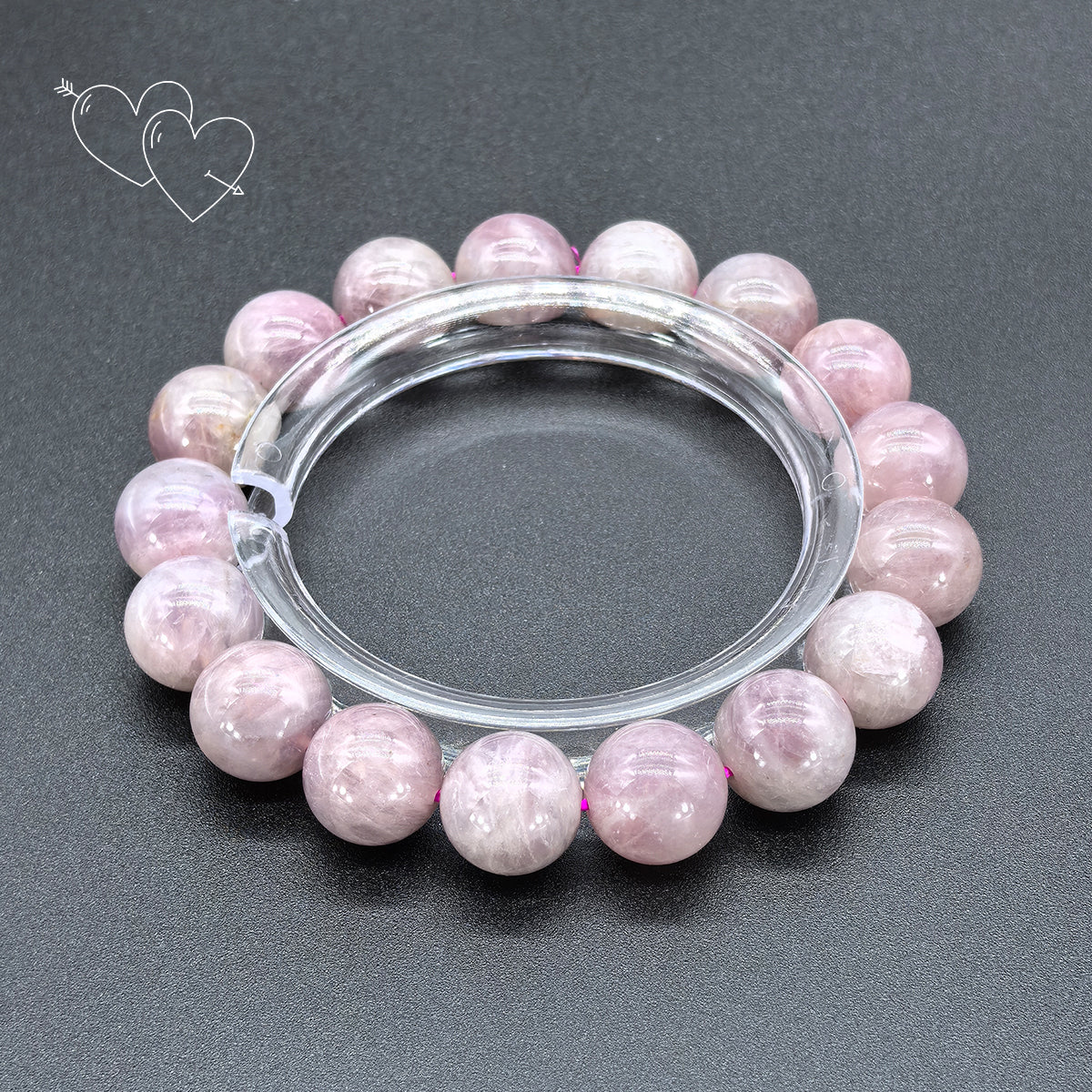 Natural Purple Madagascar Rose Quartz Bracelet - Heal Love