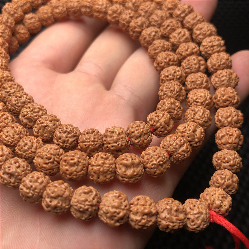 108 Beads Five-Petal Honeycomb Rudraksha Bracelet