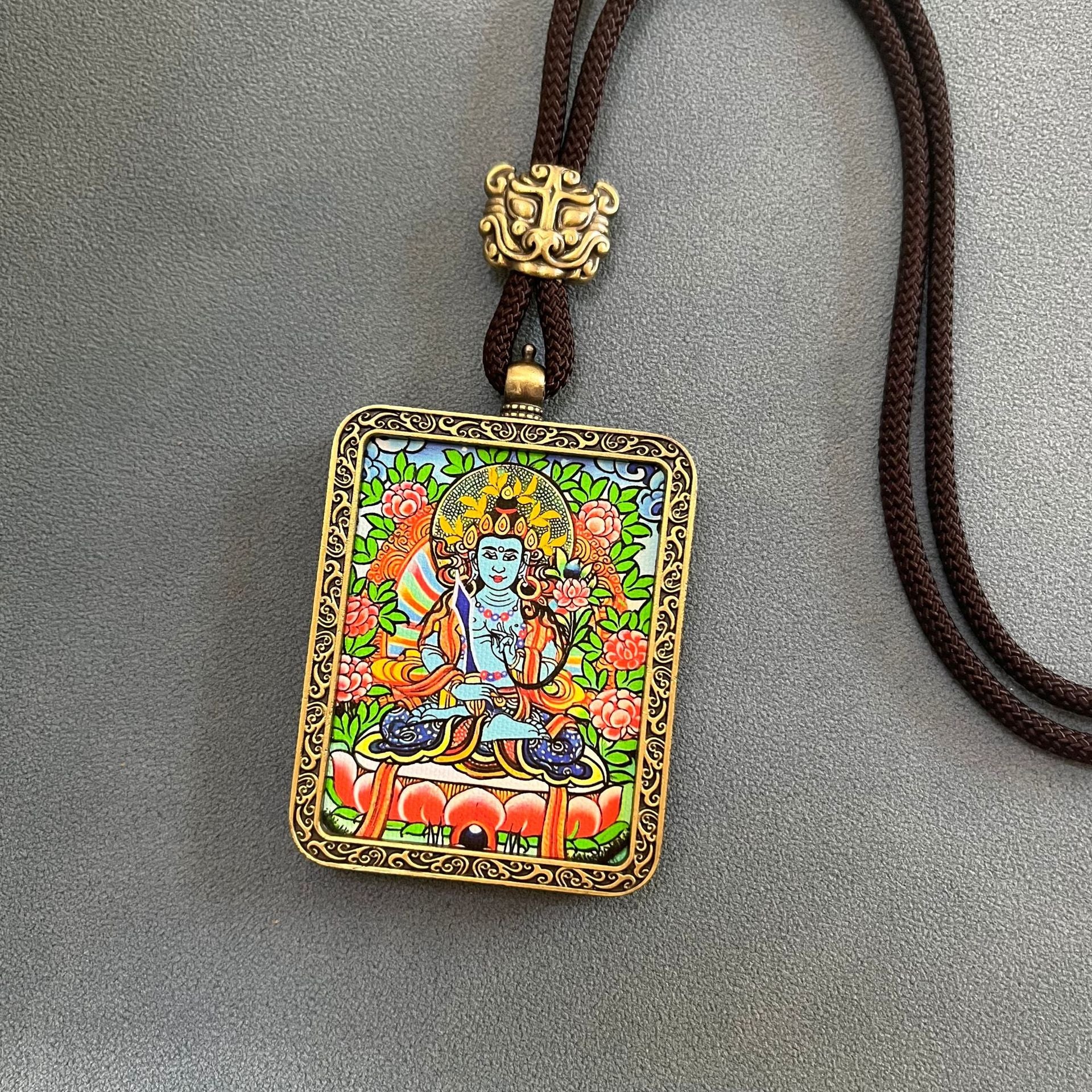 Colgante Thangka del Bodhisattva Guardián del Zodiaco