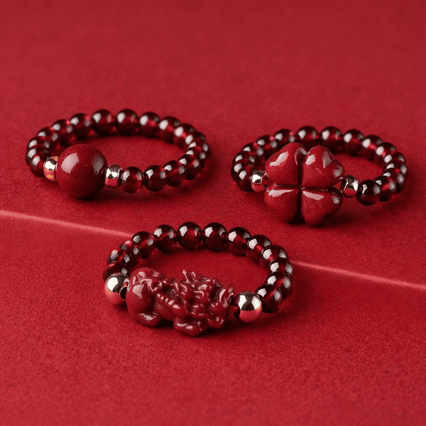 Fortune BeCinnabar ad Ring for Luck, Protection & Blessings