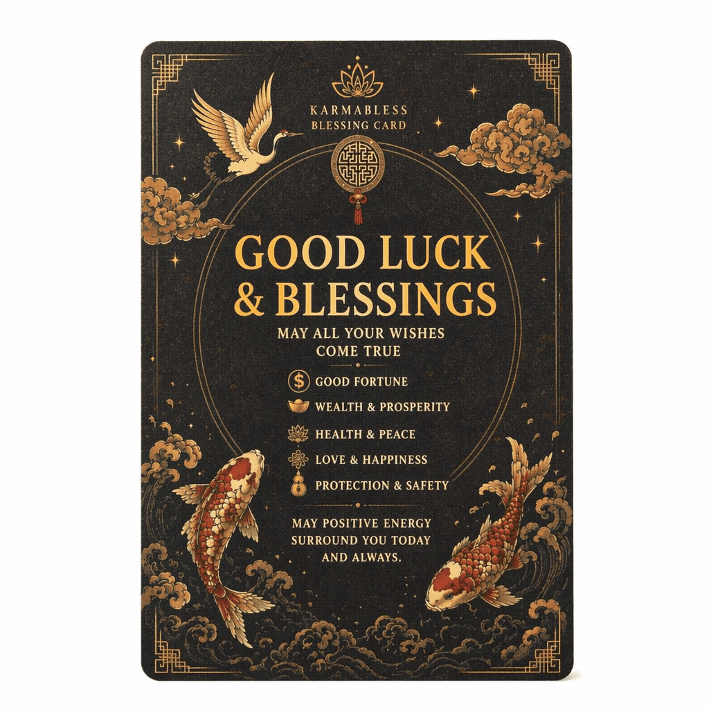 Temple-Blessed Metal Prayer Card Keepsake