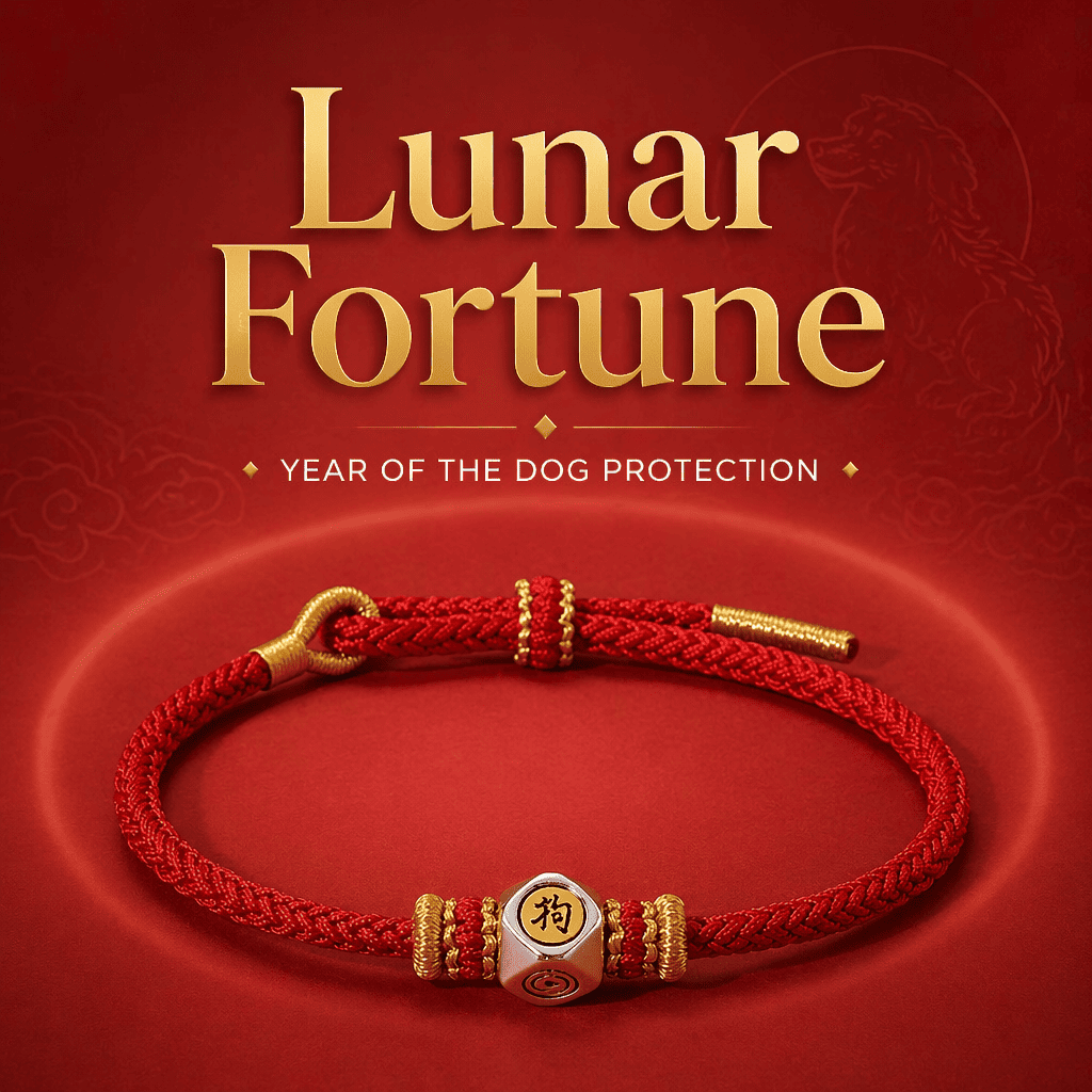 Year of the Horse Guardian Red String Bracelet: Mahasthamaprapta Bodhisattva