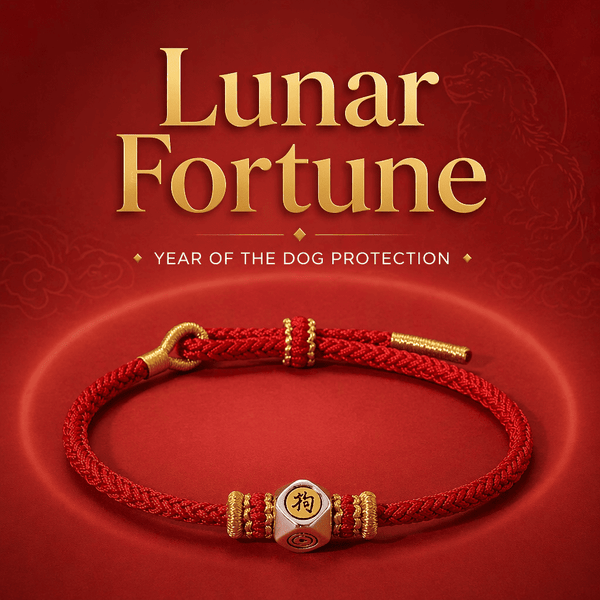 Year of the Horse Guardian Red String Bracelet: Mahasthamaprapta Bodhisattva
