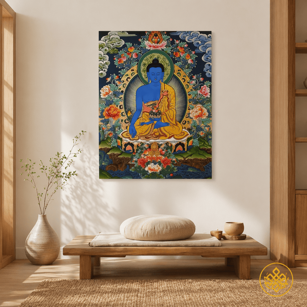 Rollo de arte sagrado al estilo Thangka
