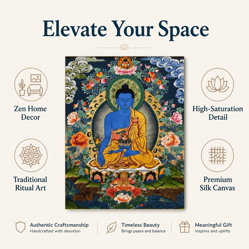Rollo de arte sagrado al estilo Thangka