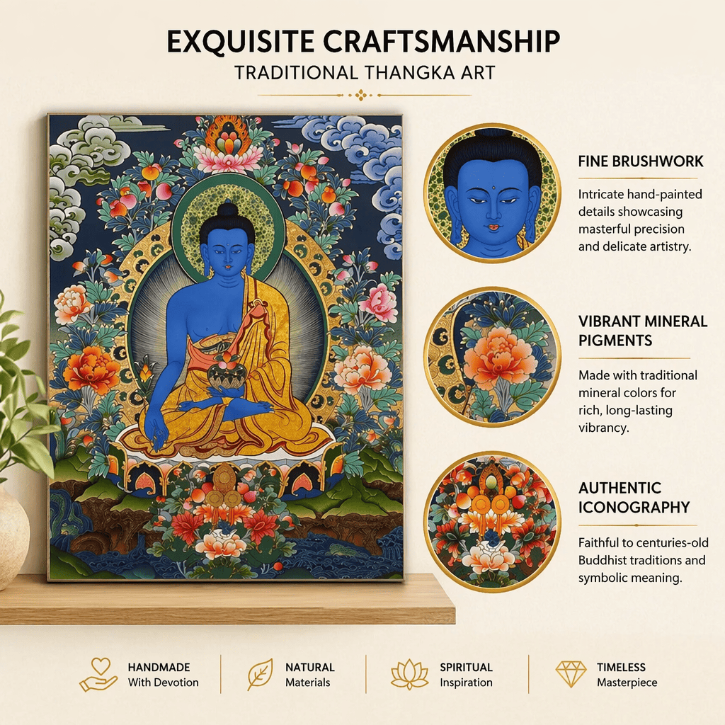 Rollo de arte sagrado al estilo Thangka
