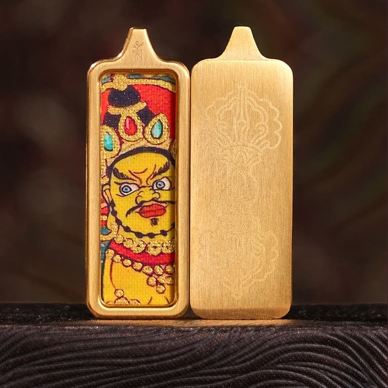 Hand-Painted Miniature Thangka Amulet