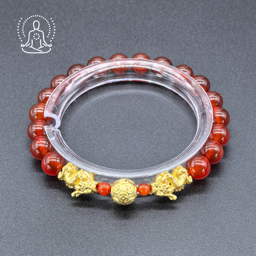 Red Agate Dragon Powerful Bracelet - Mental Strength — view 1