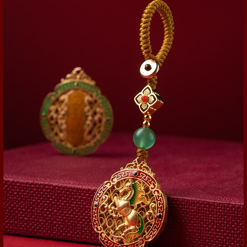 Rapid Success Solid Brass Round Keychain