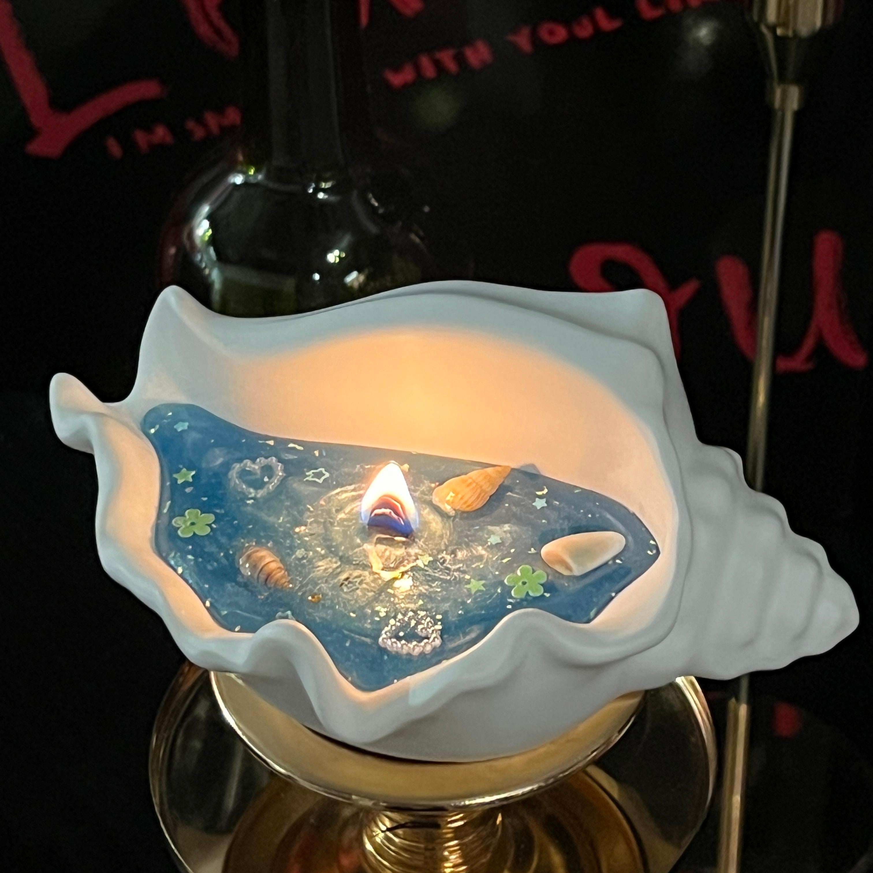 [Large] Starlit Ocean Seashell Aromatherapy Scented Candle