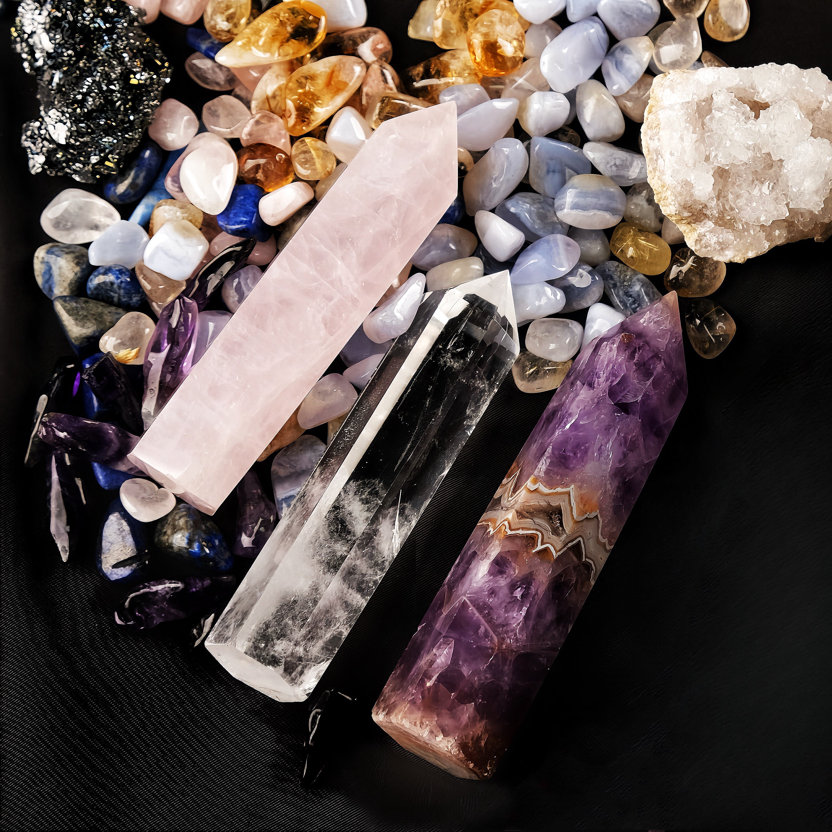 Natural Crystal Tower Set