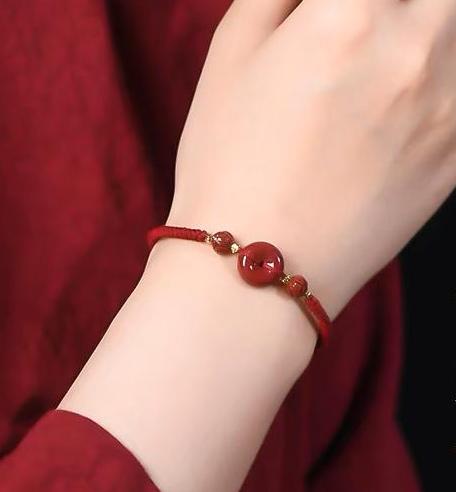 Lucky Scarlet Peace Knot Red String Bracelet – Karmabless