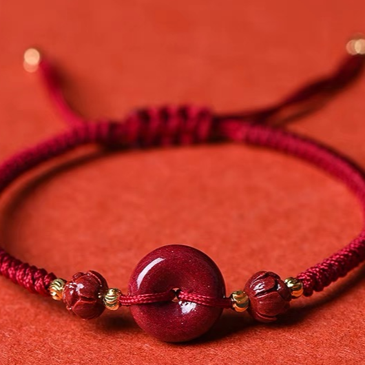 Lucky Scarlet Peace Knot Red String Bracelet