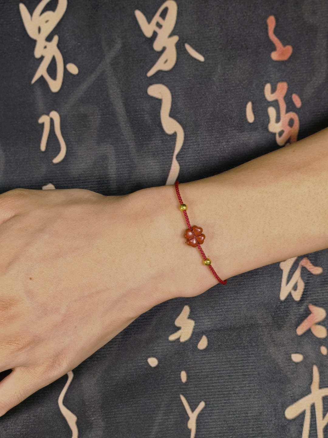 Cinnabar Clover Luck Amplifier Red String Bracelet