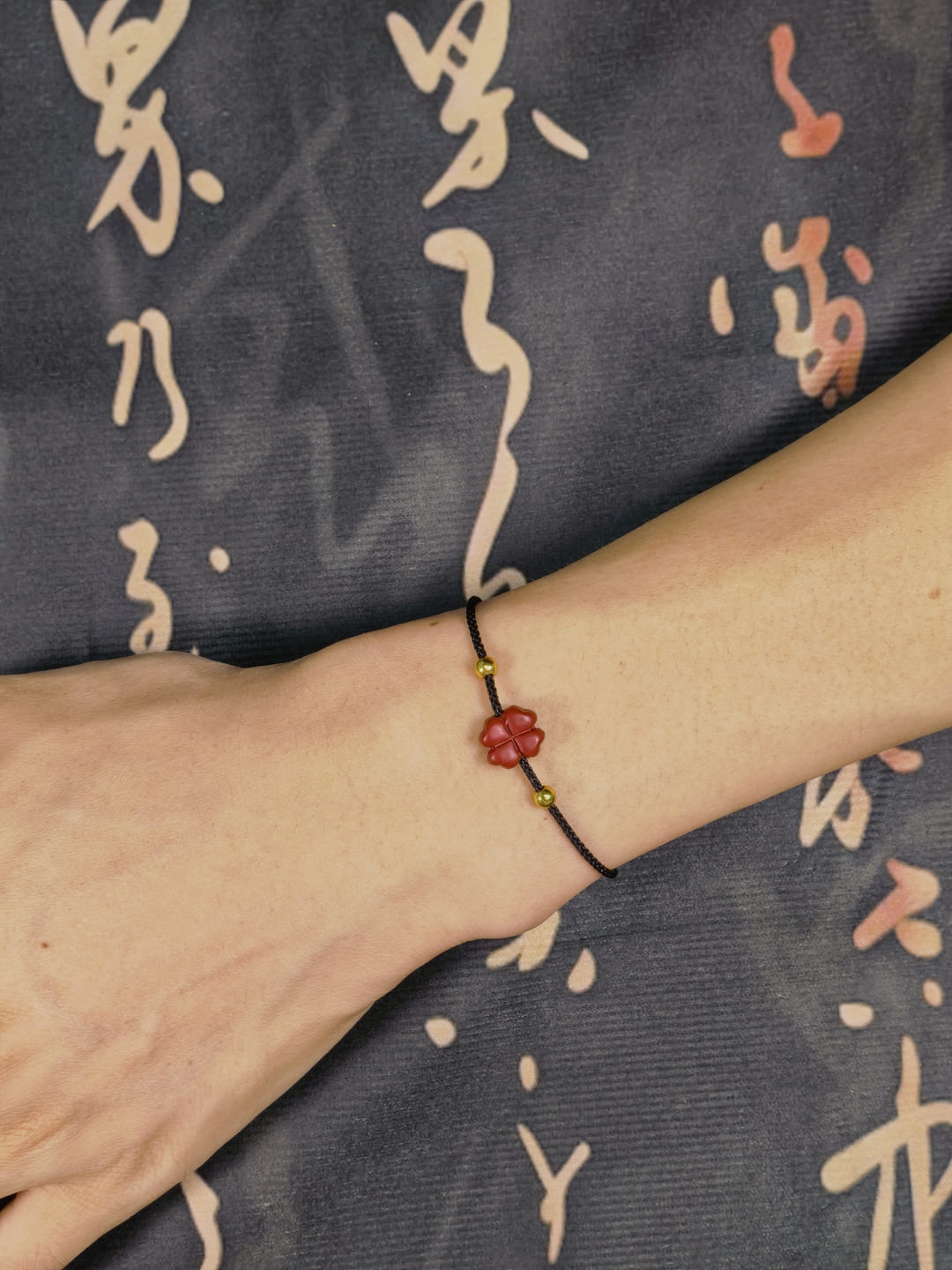 Cinnabar Clover Luck Amplifier Red String Bracelet