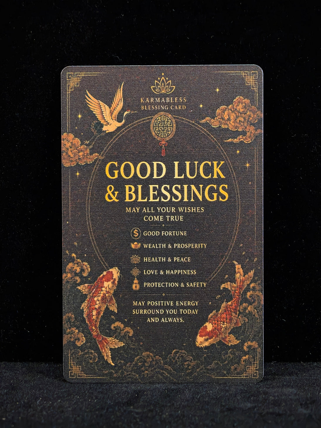 Temple-Blessed Metal Prayer Card Keepsake