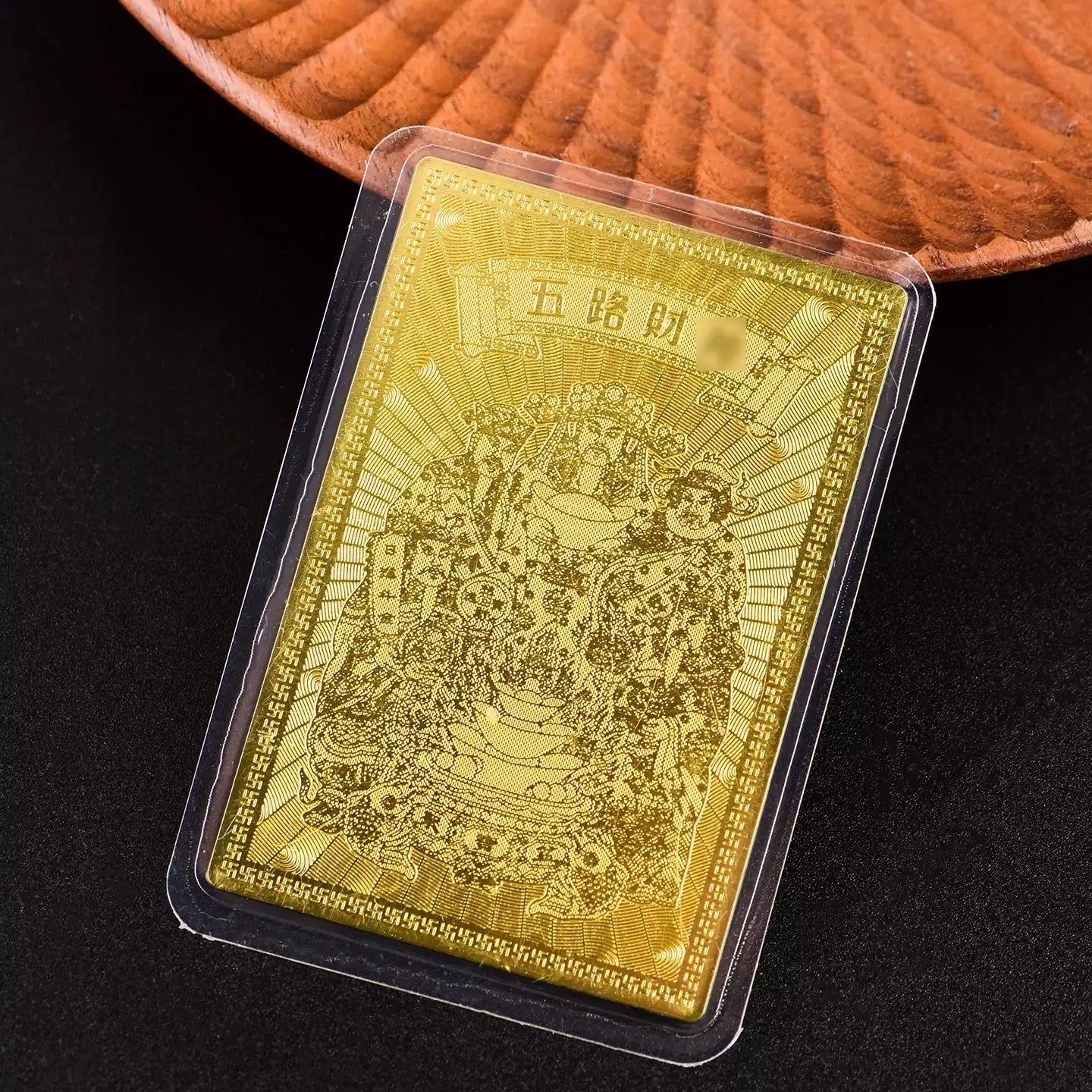 Five Roads Wealth God Brass Card