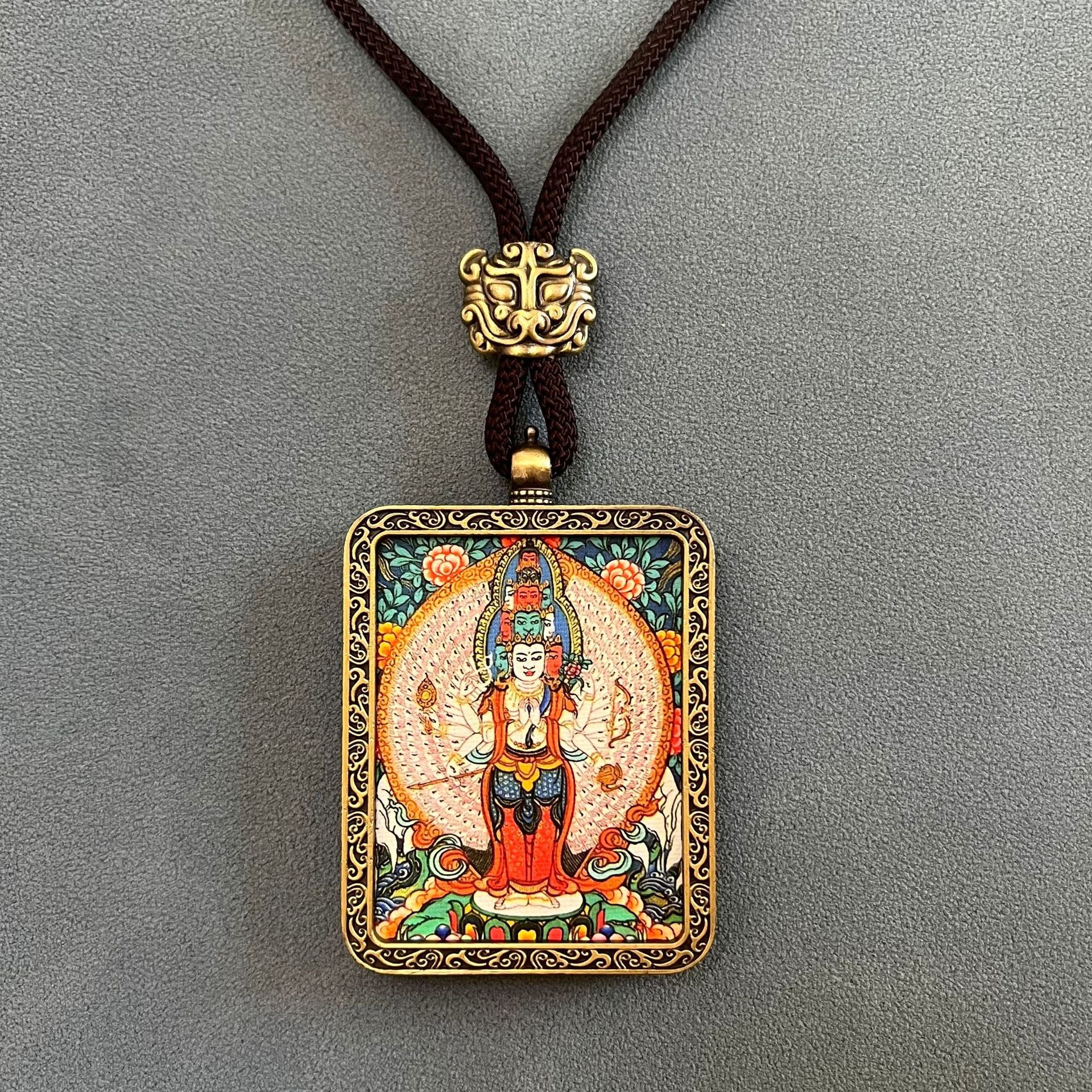 Zodiac Guardian Bodhisattva Thangka Pendant