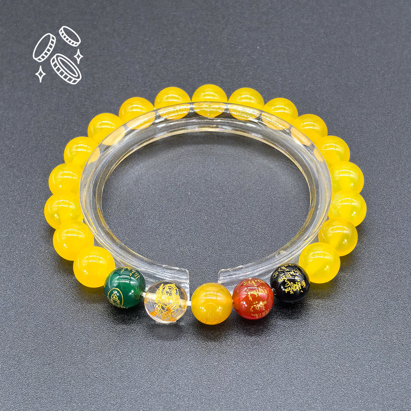 Yellow Agate Chakra Bracelet - Good Wealth