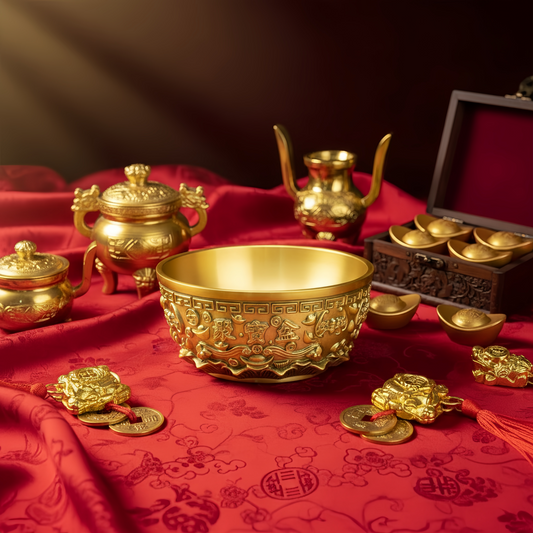 Brass "Ju Bao Pen" Treasure Basin of Wealth