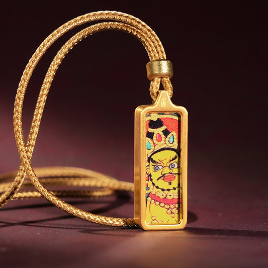 Hand-Painted Miniature Thangka Amulet