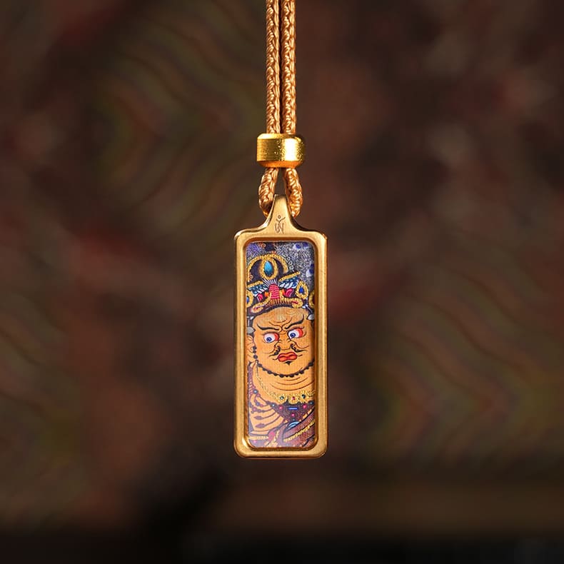 Hand-Painted Miniature Thangka Amulet